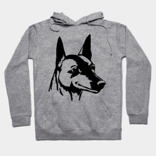 Pinscher ink portrait Hoodie